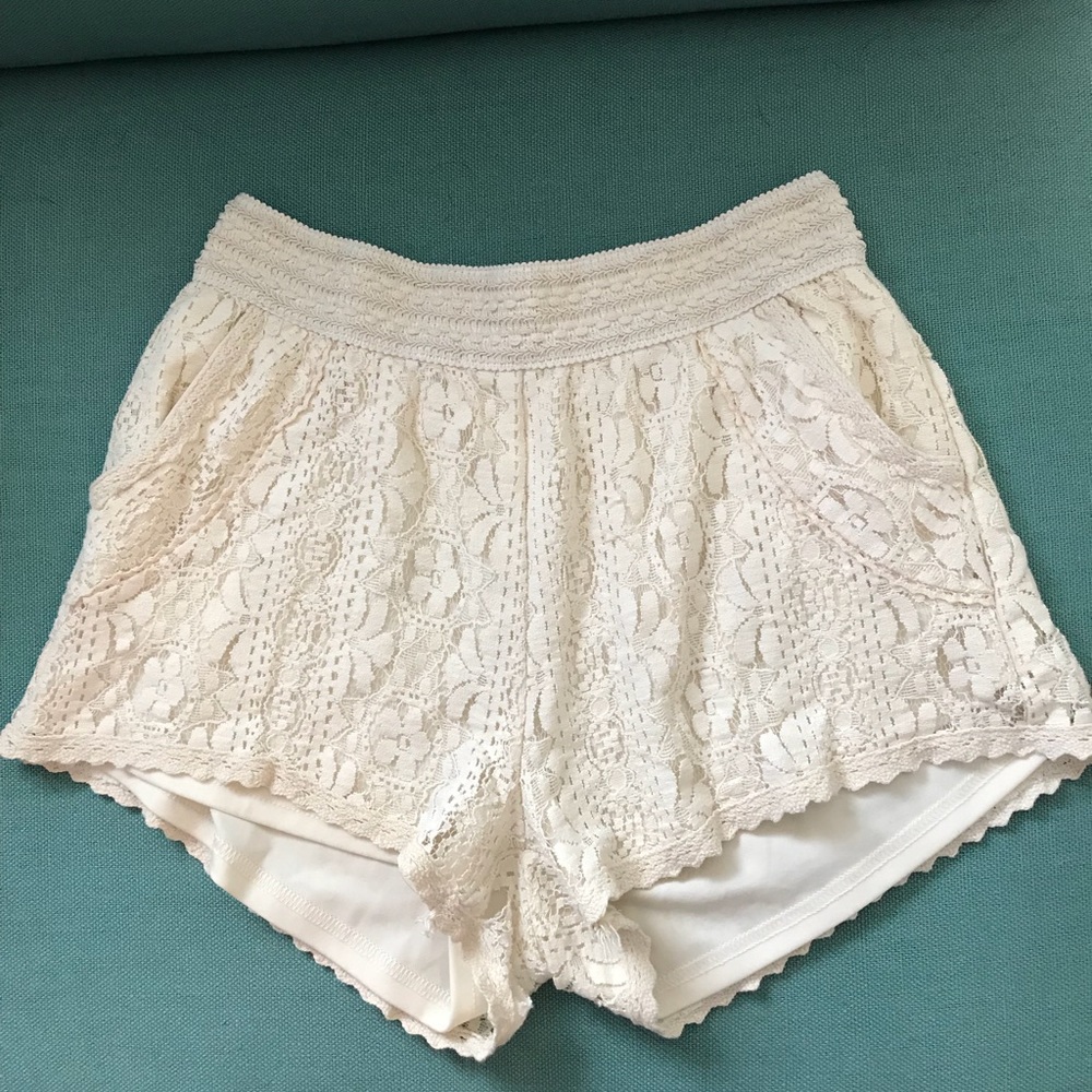 Off-White Lace Shorts